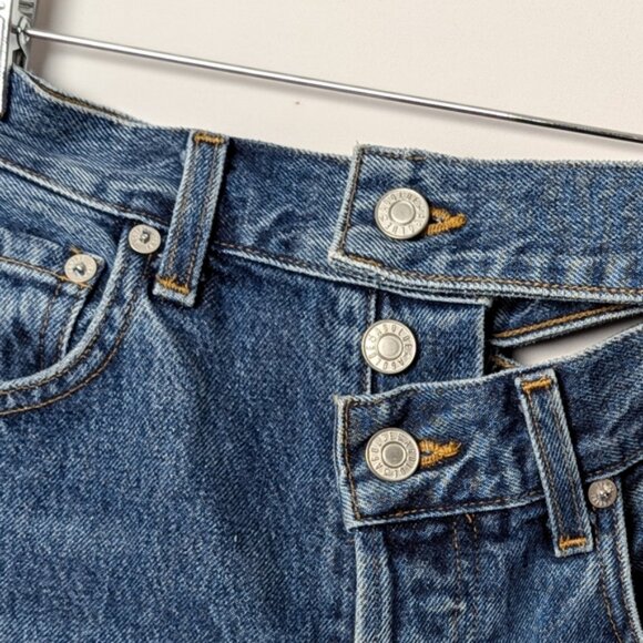 AGOLDE Broken Waistband Jeans Baggy Straight Leg Intrigue Blue 24 - Picture 13 of 15